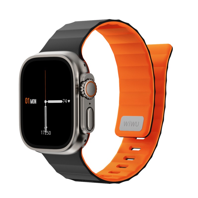 Apple Watch Ultra 49mm Wiwu Mag Secur Serisi Silikon Kordon - 1