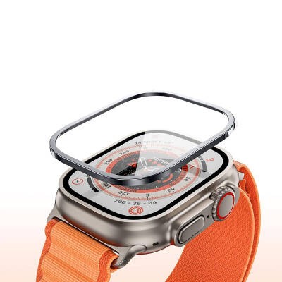 Apple Watch Ultra 49mm Wiwu Wi-JD106 Easy Install Akıllı Saat Temperli Cam Ekran Koruyucu - 5