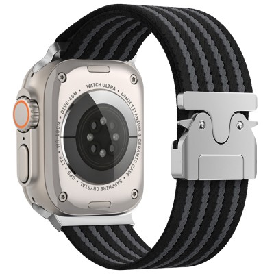 Apple Watch Ultra 49mm Zor KRD-133 Nylon Fabric Wicker Braided Cord - 4