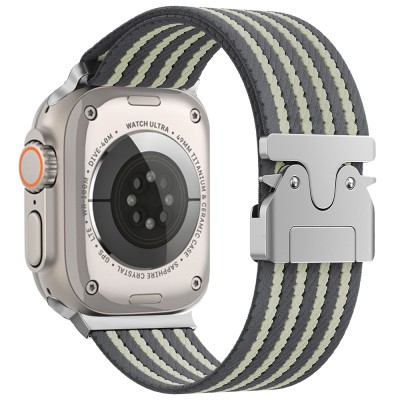 Apple Watch Ultra 49mm Zor KRD-133 Nylon Fabric Wicker Braided Cord - 5