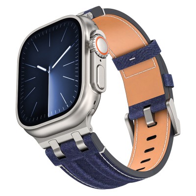 Apple Watch Ultra 49mm Zore KRD-153 Kot Kumaş Tasarımlı Kordon - 4
