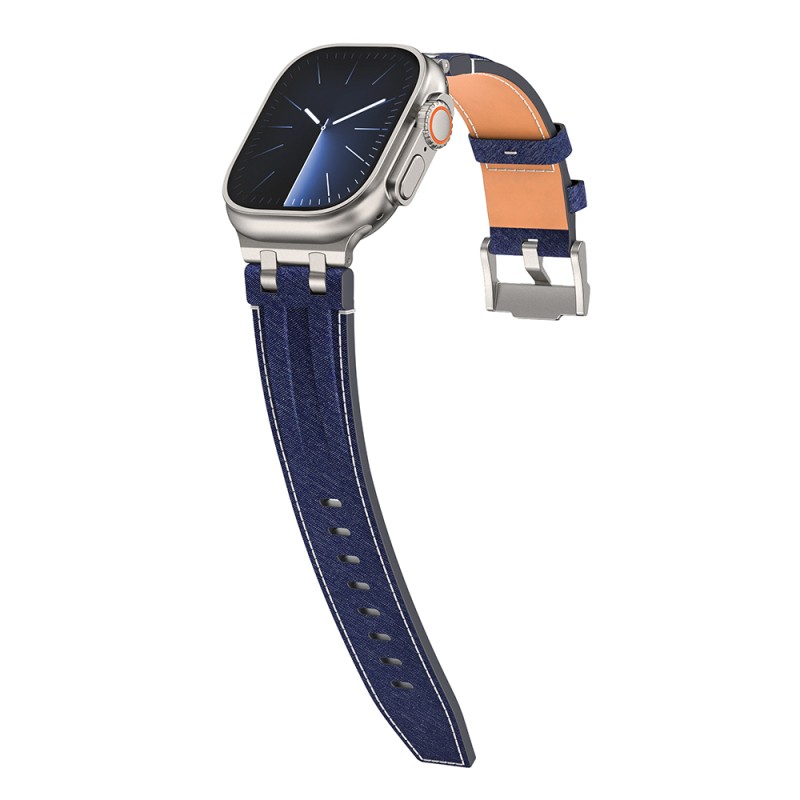 Apple Watch Ultra 49mm Zore KRD-153 Kot Kumaş Tasarımlı Kordon - 12