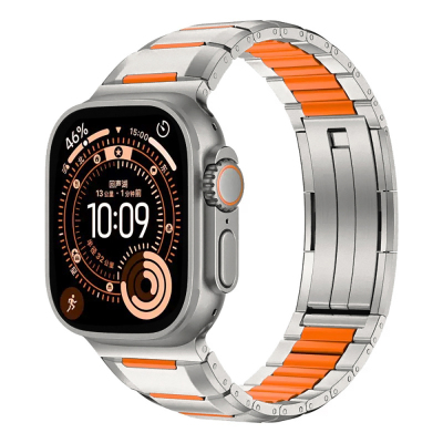 Apple Watch Ultra 49mm Zore KRD-155 Metal Silikon Kordon - Zore