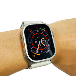 Apple Watch Ultra 49mm Zore Metal Çerçeveli Ekran Koruyucu - Thumbnail
