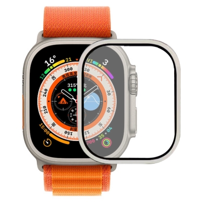 Apple Watch Ultra 49mm Zore Metal Çerçeveli Ekran Koruyucu - Thumbnail