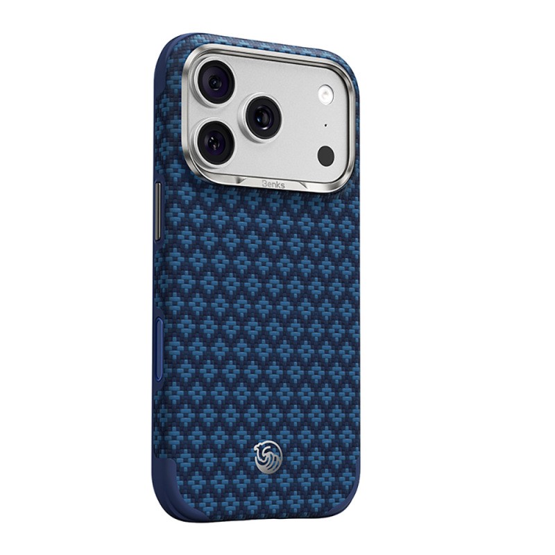 Benks ArmorGrid ArmorEdge X9 Series Kevlar Carbon Cover for Apple iPhone 18 Pro – M-Safe Charging Compatible with Raised Camera Bezel - 3