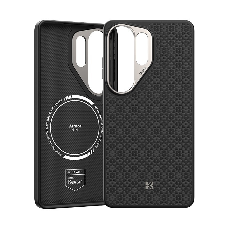 Benks ArmorPro ArmorGrid Series Kevlar Case for Galaxy S26 Ultra with M-Safe Charging Feature - 4