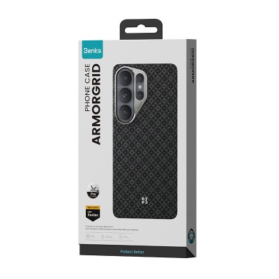 Benks ArmorPro ArmorGrid Series Kevlar Case for Galaxy S26 Ultra with M-Safe Charging Feature - 11