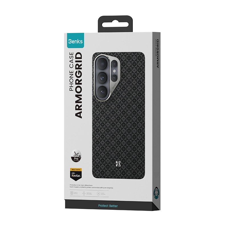 Benks ArmorPro ArmorGrid Series Kevlar Case for Galaxy S26 Ultra with M-Safe Charging Feature - 11