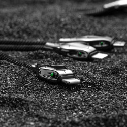 Benks D27 3 in 1 Snake Lightning+Lightning+Micro Kablo 1.5M - Thumbnail
