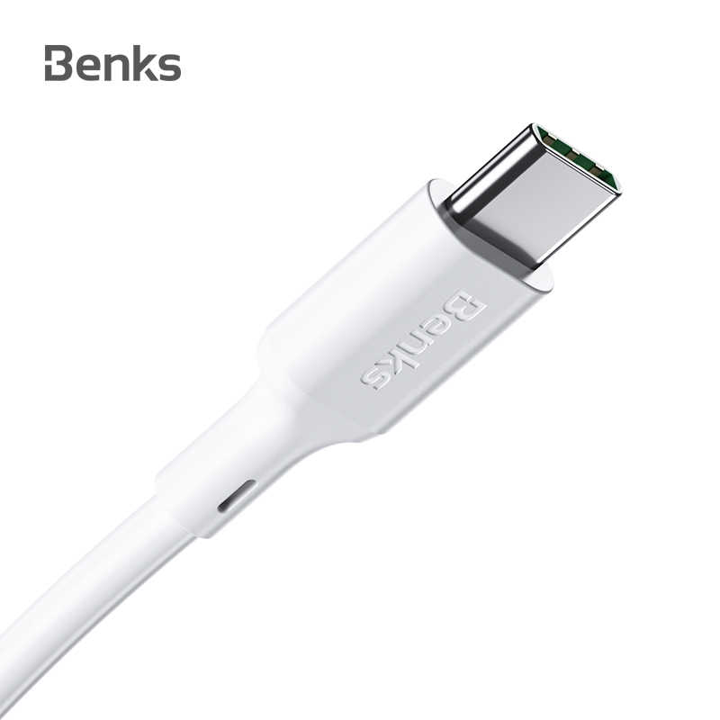 Benks D35 Type-C Fast Charging Usb Kablo 0.25m - Beyaz