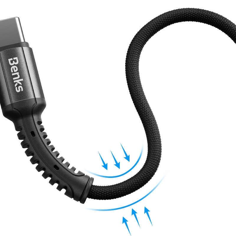 Benks D38 Type-C Usb Kablo - Siyah
