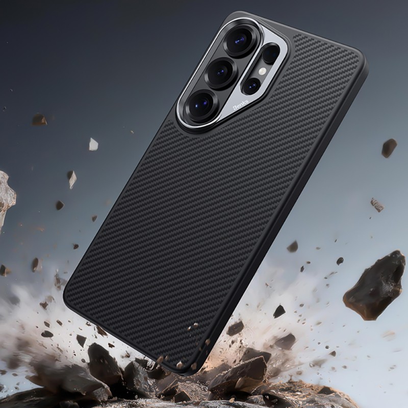 Benks Hybrid ArmorPro 600D Kevlar Case for Galaxy S26 Ultra, Carbon Fiber, with M-safe Charging Feature. - 9