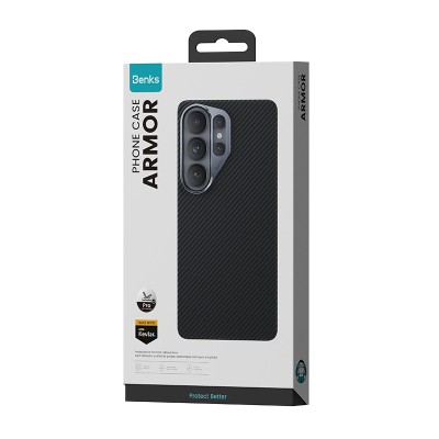 Benks Hybrid ArmorPro 600D Kevlar Case for Galaxy S26 Ultra, Carbon Fiber, with M-safe Charging Feature. - 11