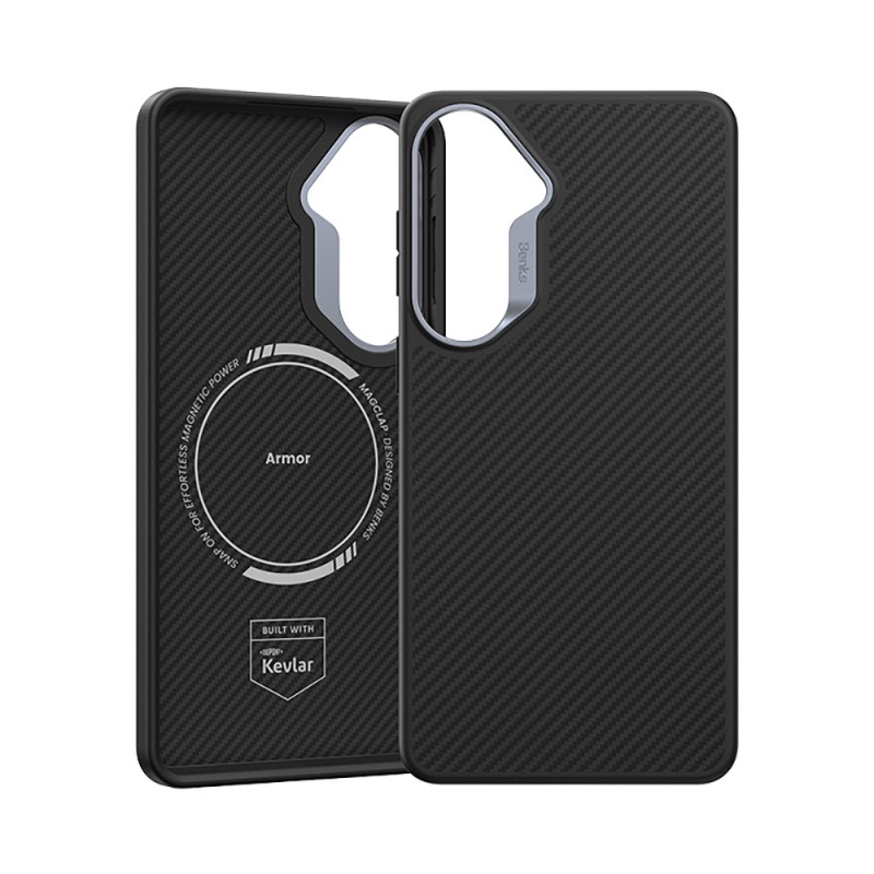 Benks Hybrid ArmorPro 600D Kevlar Case for Galaxy S26 with Carbon Fiber and M-safe Charging Feature - 4