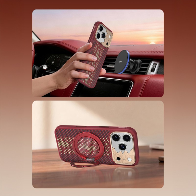 Benks Knight ArmorPro Kevlar Case for Apple iPhone 17 Pro Max with M-safe Charging Feature and Carbon Fiber Design. - 12