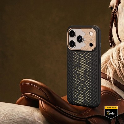 Benks Knight ArmorPro Kevlar Case for Apple iPhone 17 Pro Max with M-safe Charging Feature and Carbon Fiber Design. - 17