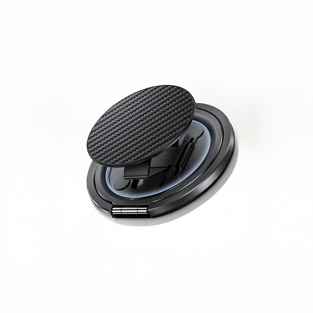 Benks L56 Magnetik 360 Derece Dönebilen ArmorPop Kevlar Tasarımlı Parmak Ring Stand - Siyah-Gri
