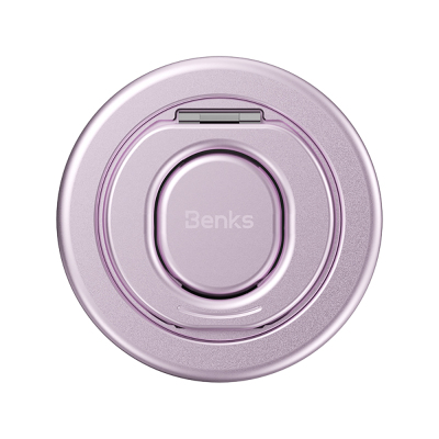 Benks L58 ArmorPop Magnetik M-safe Airbag Grip Stand Telefon Tutucu Mor