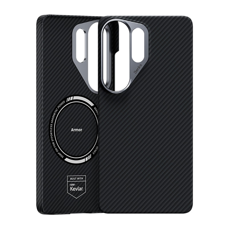 Benks M-safe Galaxy S26 Ultra Case with Charging Feature, Magnetic ArmorAir 600D Kevlar Fiber Cover - 4