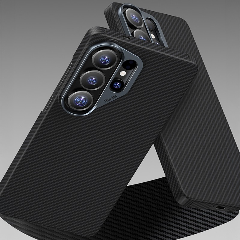 Benks M-safe Galaxy S26 Ultra Case with Charging Feature, Magnetic ArmorAir 600D Kevlar Fiber Cover - 7