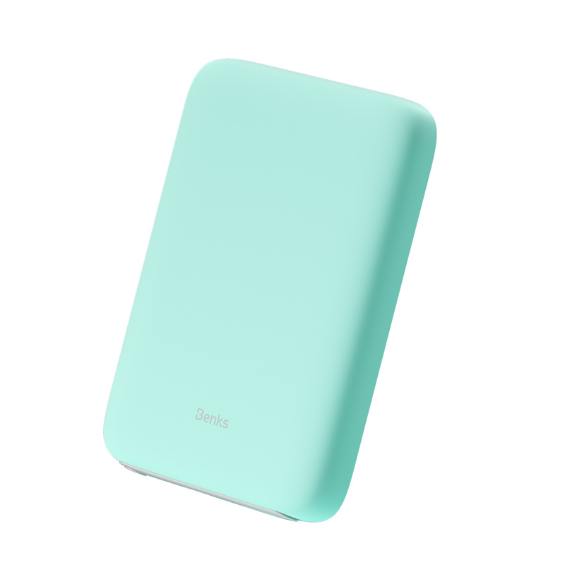 Benks MP06 15W M-safe Magnetik Slim Powerbank 10000 Mah iPhone 12-13-14 Serisi - Yeşil