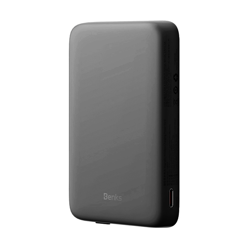 Benks MP07 M-safe Magnetik İnce Tasarımlı Powerbank 10000mAh iPhone 12-13-14 Serisi - Siyah