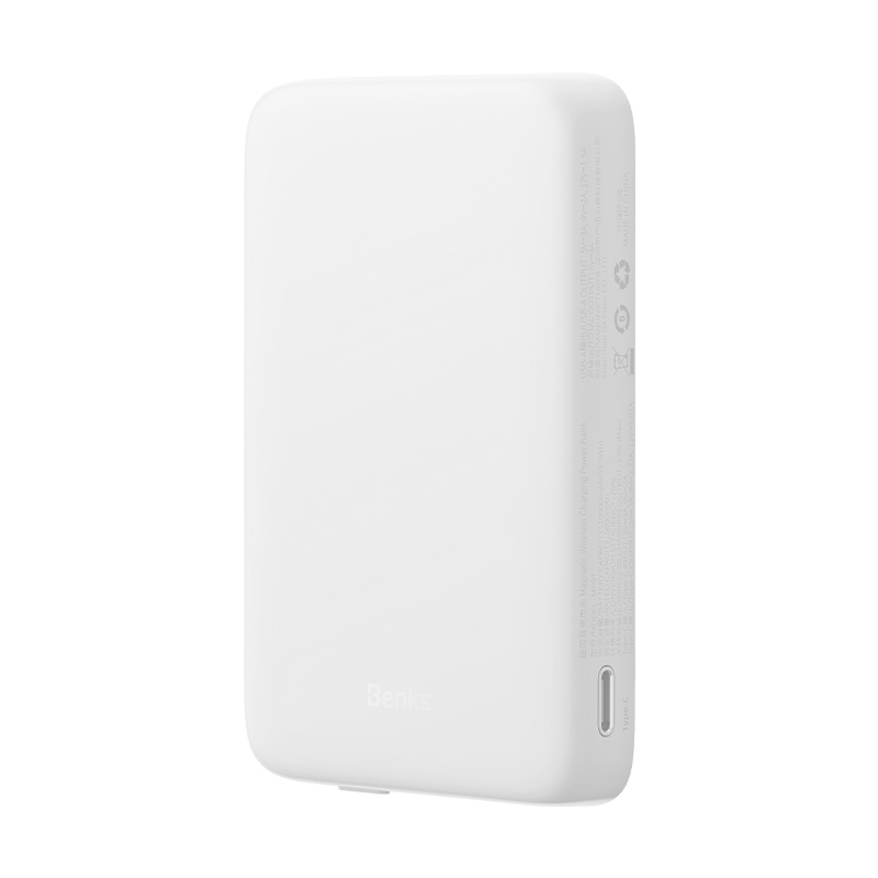 Benks MP07 M-safe Magnetik İnce Tasarımlı Powerbank 10000mAh iPhone 12-13-14 Serisi - Beyaz