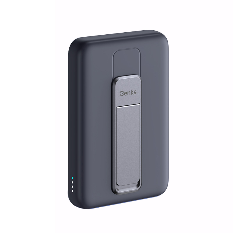Benks MP08 M-safe Magnetik Standlı İnce Tasarımlı Powerbank 10000mAh - Siyah