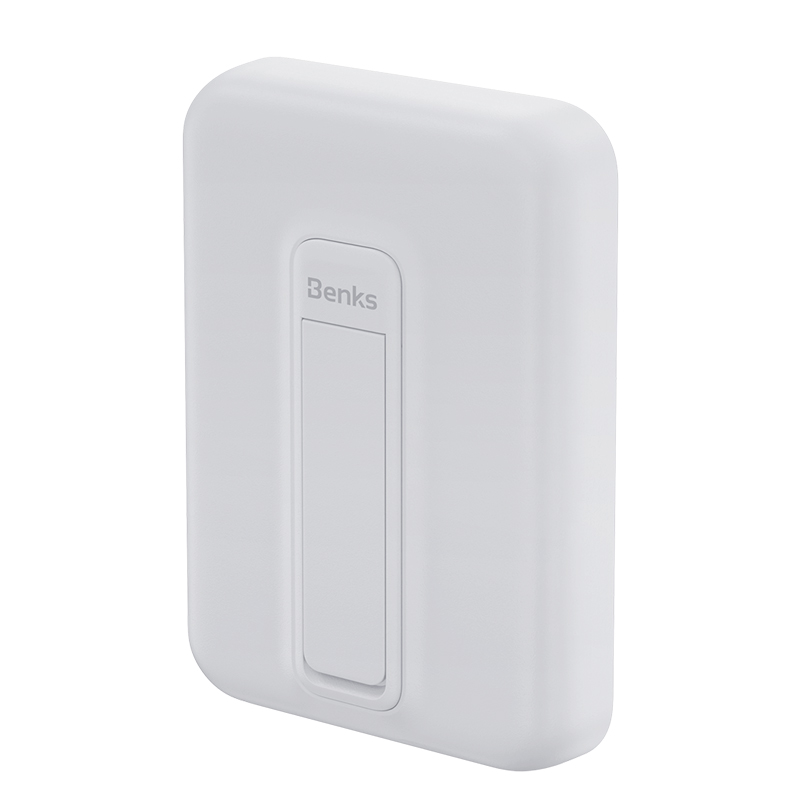 Benks MP09 M-safe Magnetik Standlı İnce Tasarımlı Powerbank 6000mAh - Beyaz