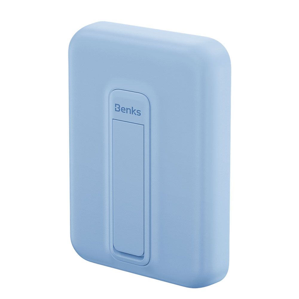Benks MP09 M-safe Magnetik Standlı İnce Tasarımlı Powerbank 6000mAh - Mavi