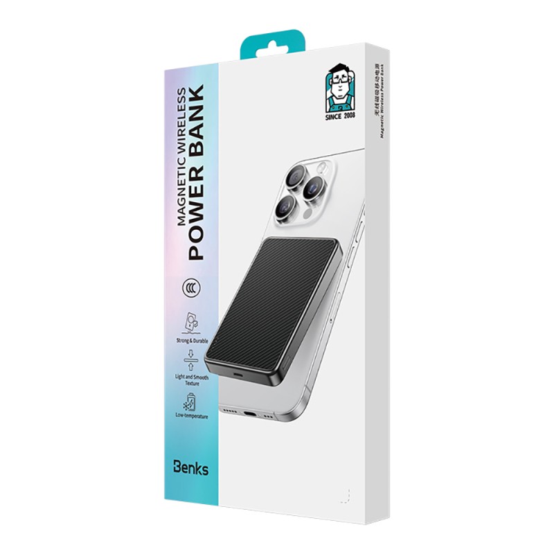 Benks MP17 ArmorGo M-safe Şarj Özellikli 600D Aramid Fiber Qi2 Teknolojili Powerbank 15W 10000mAh - 12