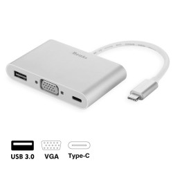 Benks U20 Type-C to 3 in 1 Adapter (Usb 3.0+VGA+Type-C) - Benks