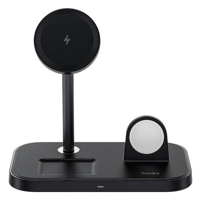 Benks W16 3in1 Phone & Smart Watch & Headphone Wireless Charging Stand - Benks