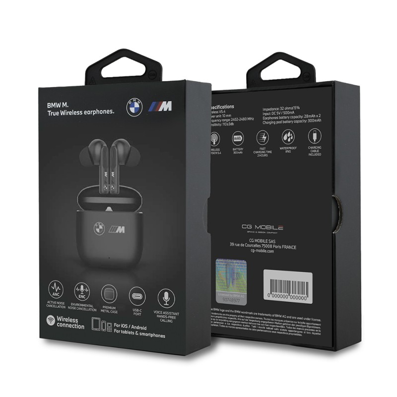 BMW Original Licensed ANC/ENC Featured Printed Logo Bluetooth Headphones v5.4 - 6