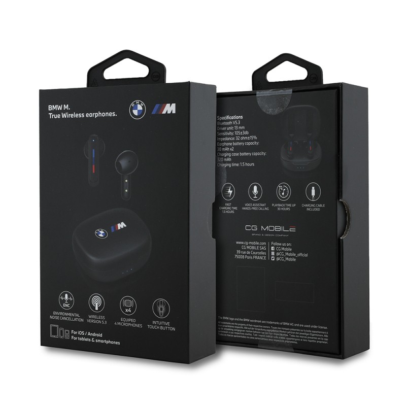 BMW Original Licensed ENC Featured Earbud TWS Bluetooth Headphones M Edition Print Logo v5.3 - 7