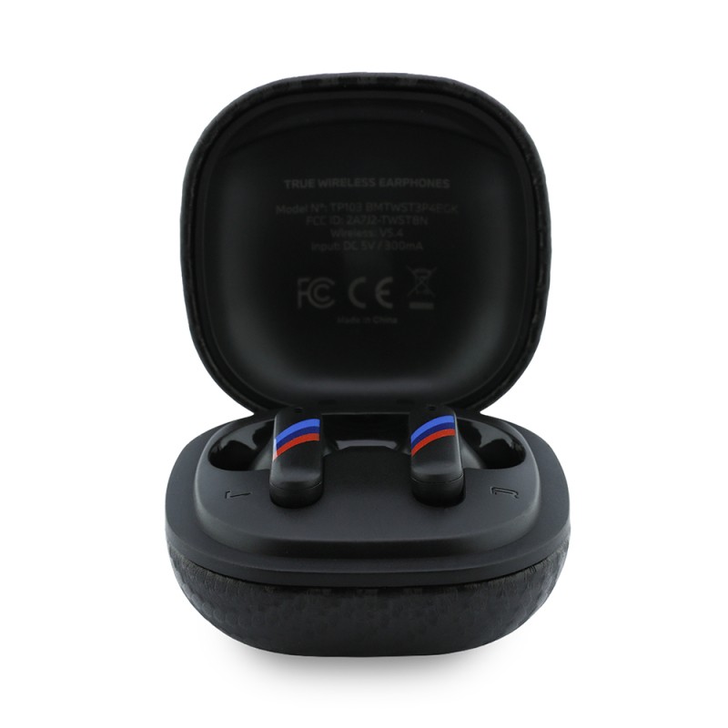 BMW Orjinal Lisanslı ENC Teknolojili PU Karbon Tasarımlı Kulakiçi TWS Bluetooth Kulaklık M Edition Metal Logolu v5.4 - 4