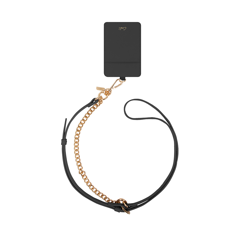 Coehl Caryne Serisi 3in1 Metal Tasarımlı Kartlıklı Telefon Askı Aparatı - Siyah