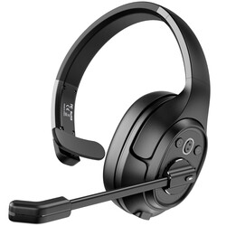 Eksa H1 On-Ear Noise Canceling Mono Bluetooth Headphones with Adjustable Header and Microphone - Eksa