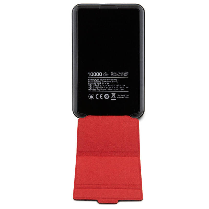 Ferrari 973WP Orjinal Lisanslı M-safe Şarj Özellikli Standlı Metal Logolu Powerbank 10.000mAh - 4