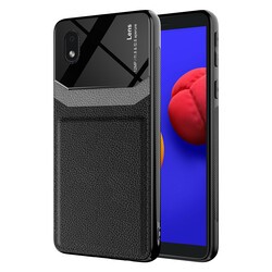 Galaxy A01 Core Kılıf Zore Emiks Kapak Siyah