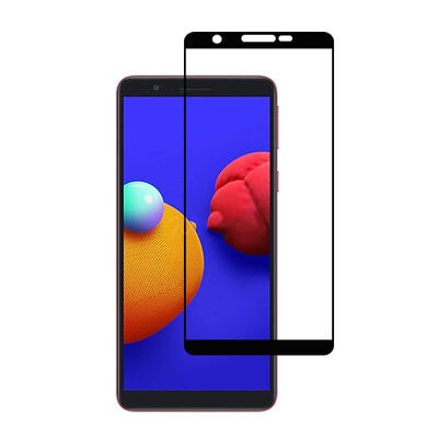 Galaxy A01 Core Zore Kenarları Kırılmaya Dayanıklı Cam Ekran Koruyucu - 1