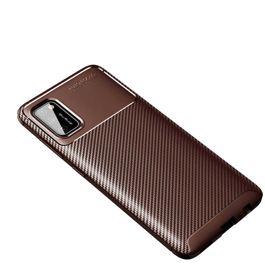Galaxy A02S Kılıf Zore Negro Silikon Kapak - Kahverengi
