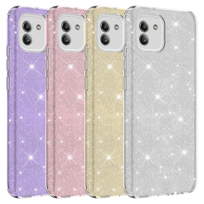Galaxy A03 Kılıf Zore Shining Silikon - Thumbnail