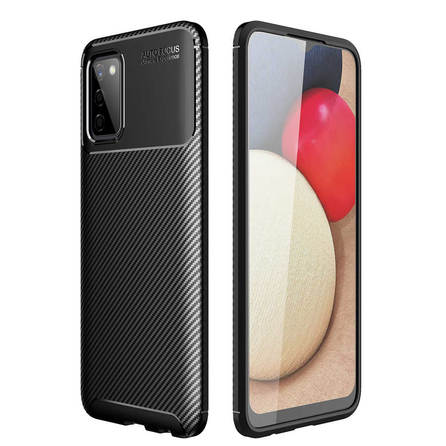 Galaxy A03S Kılıf Zore Negro Silikon Kapak - Siyah