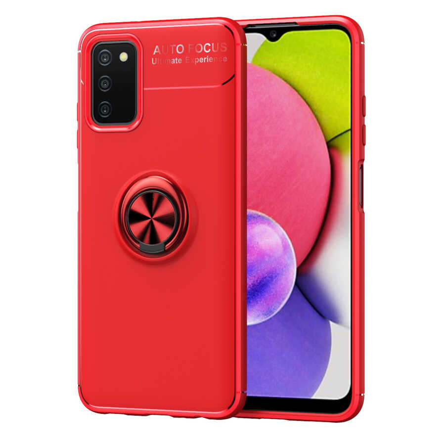 Galaxy A03s Kılıf Zore Ravel Silikon Kapak - Kırmızı