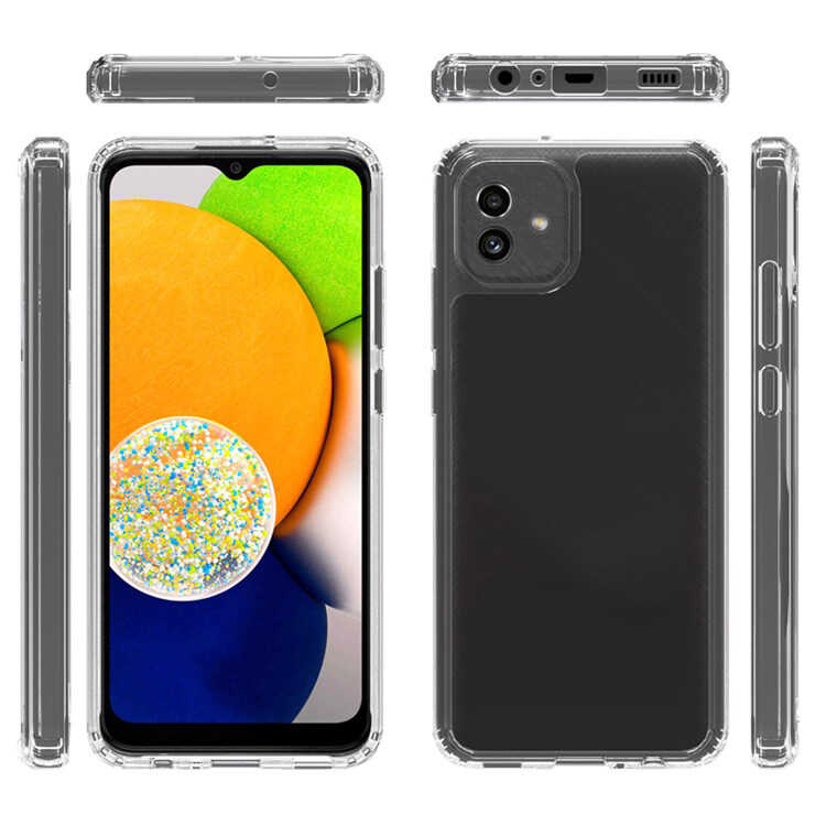 Galaxy A04E Kılıf Zore 2mm Anti Shock Silikon - Renksiz