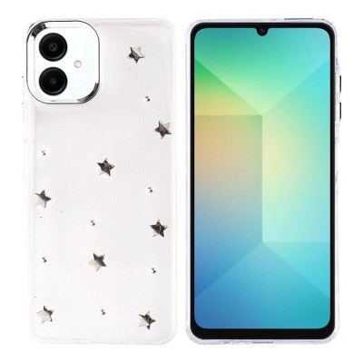 Galaxy A06 Case Airbag Designed Silvery Transparent Zore Kutup Cover - 4