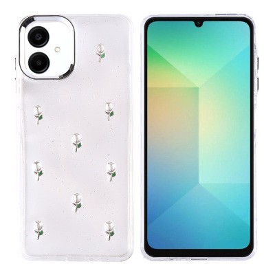 Galaxy A06 Case Airbag Designed Silvery Transparent Zore Kutup Cover - 5