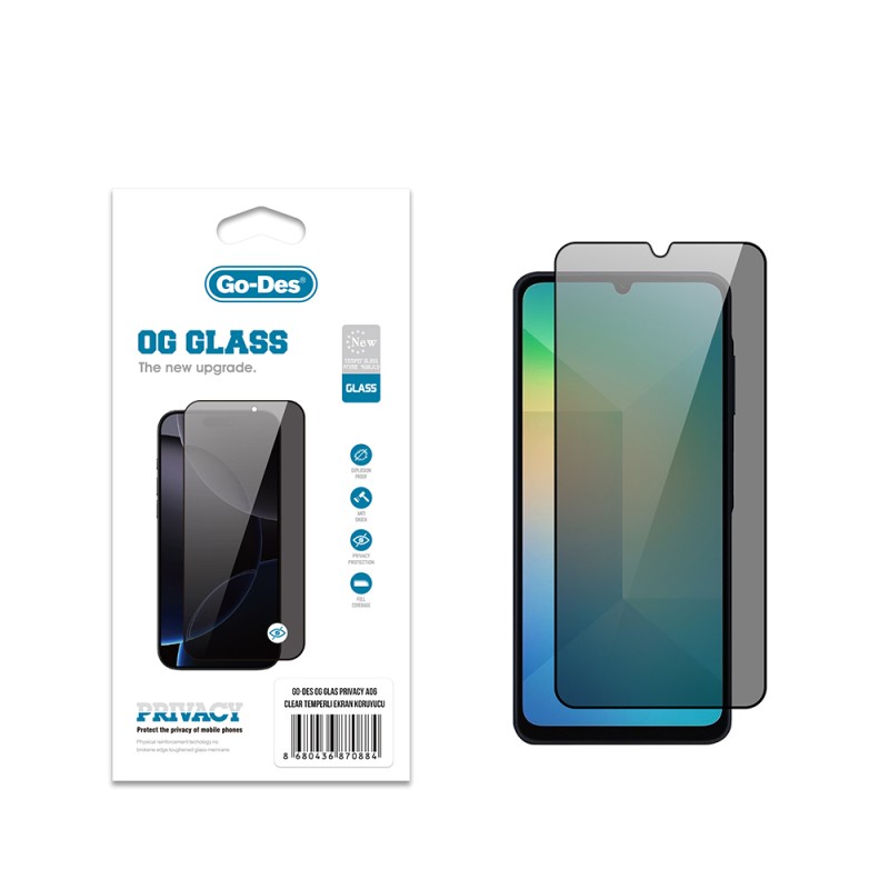 Galaxy A06 Go Des OG Glass Privacy Antistatic Tempered Glass Screen Protector - 2